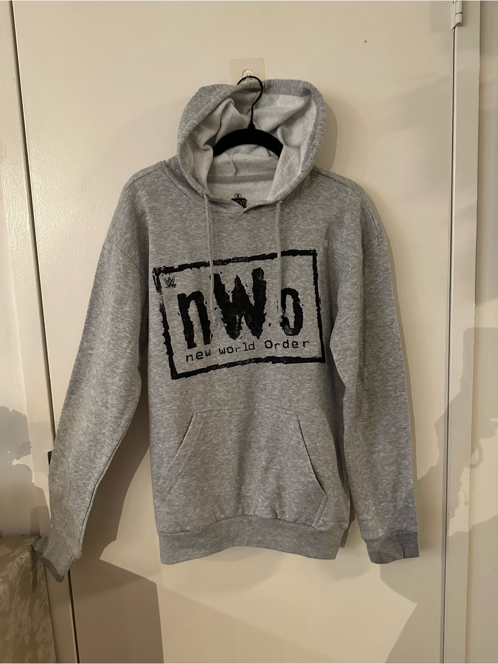 WWE nWo Grey Pullover Hoodie with Black Logo